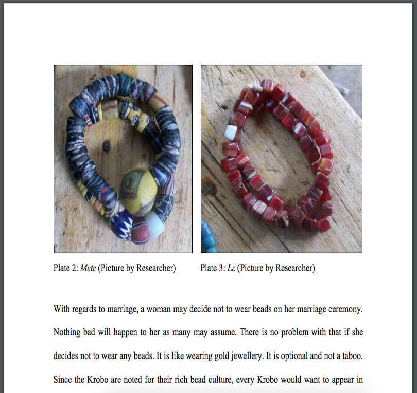 Beads in the Krobo Culture