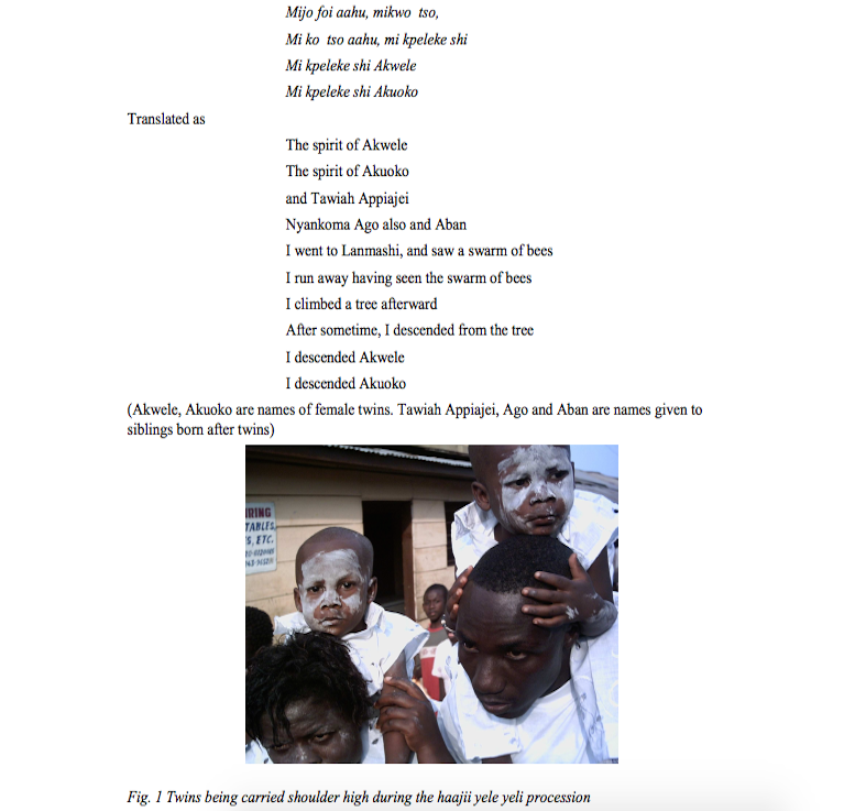 Artistic Evolutions of the Ga Mashie Twins Yam Festival and Its Cultural Implications